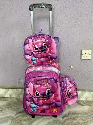 Children Character 16inches 3 in 1 Detachable Trolley School Bag