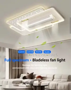 Luxury Living Room Bladeless Fan Chandelier