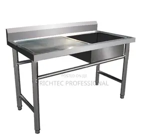Commercial Single Bowl Stainless Steel Sink With Side Drainboard