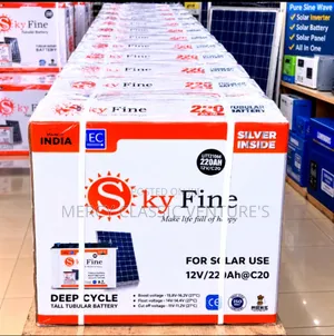 Sky Fine 220Ah 12V Deep Cycle Solar Tubular Battery–Long-Lasting Power