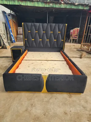 High Quality Bed Frame With a Side Cupboard