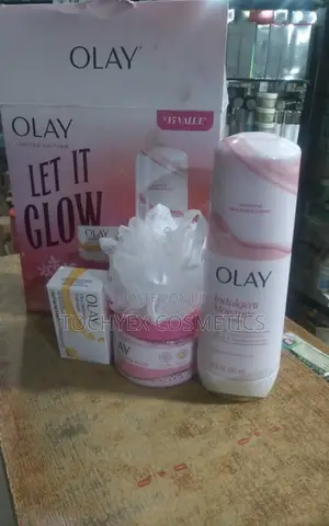 Olay Body Care Combo Set – Body Wash, Soap, Scrub Facial Soap