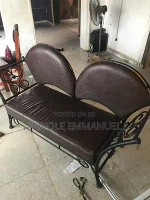 Iron and Leather Chair