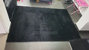 5ft by 7ft Plan Black Center Rug