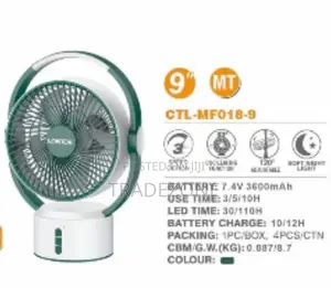 Lontor 9 Inch Rechargeable Mini Fan CTL-MF018-9