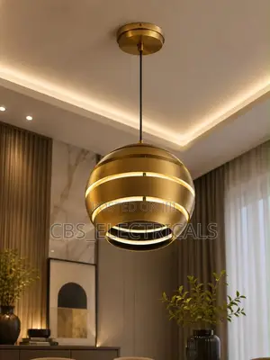 Striped Globe Pendant