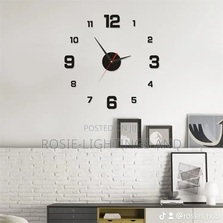 Numeric 3d Wall Clock Diy