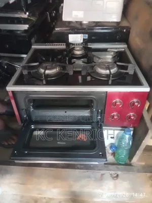 Tokunbo Table Glass 3 Burner All Gas With Small Oven