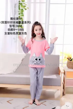2-Piece Long Sleeve Kids Pyjamas Set-Soft Cotton Nightwear Boys Girls