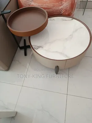 Imported Modern Luxury Center Table Set With Sid Stool