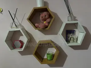 Hexagon Floating Wall Shelf