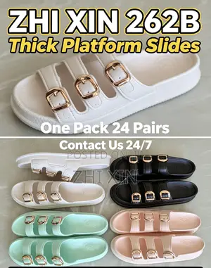 Zhi Xin Model 262B Metal Buckle Decor EVA Slides Wholesale