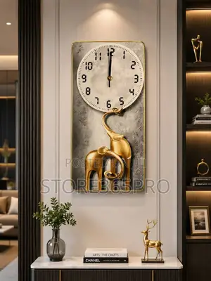 Crystal Porcelain Clock With Decorative Wall Art