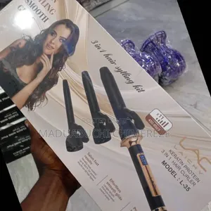 LaiFen 3-in-1 Professional Hair Curling Wand Set With Interchangeable