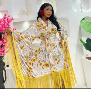 Flowered Fringe Bubu Gown