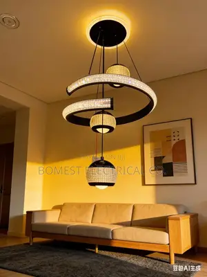 Modern Crystal Spiral Pendant Light