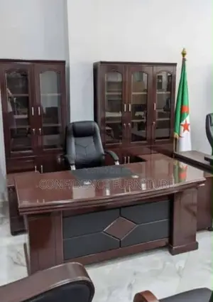 Executive Office Table With 3door Bookshelf