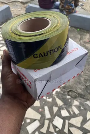 Yellow and Black Hazard Barrier Tape
