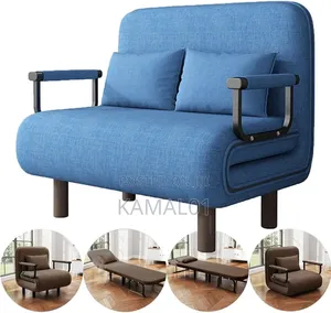3 in 1 Convertible Sofa Bed Blue Folding,Double Sofa Bed
