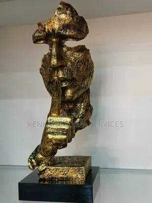 Modern Abstract "Thinker" Sculpture – Silent Reflection