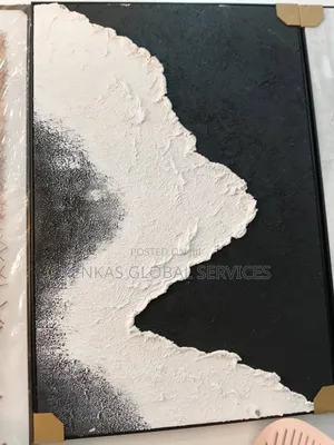 Black White Textured Abstract Wall Art