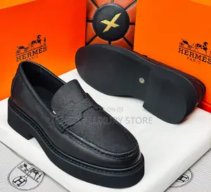Hermes Quality Luxury Men Genuine Leather Loafers
