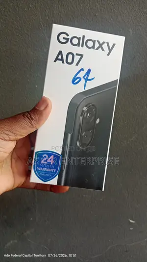 New Samsung Galaxy A07 4G 64 GB Black