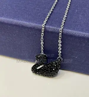 Black Gradient Swan Necklace