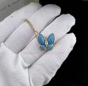 Blue Butterfly Necklace