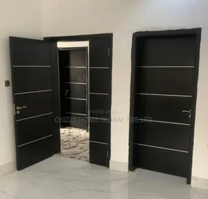 Important Quality HDF Wooden Door 7ft by 3ft Black Color