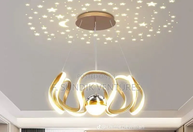Twisted Ring LED Chandelier