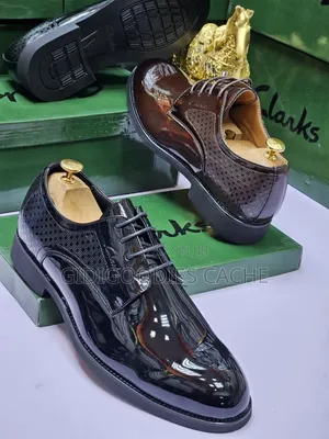 Clarks Patent Leather Derby Dress Shoes – Black Brown
Size 40-46