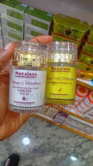 Macalana Day Night Extra Whitening Fast Action Face Cream 2pcs Set