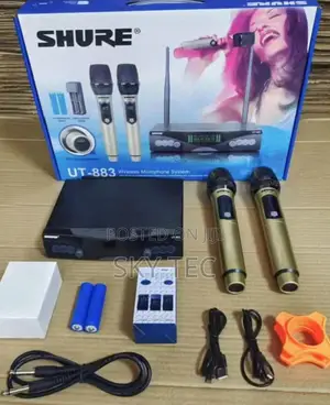 Original Shure Double Wireless Microphone Ut883 Rechargeable Battery