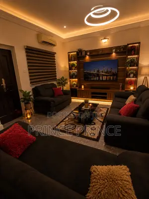 12×10 Luxury TV Console With 7-Seater Sofa Set.