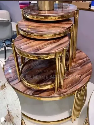 Luxury Marble-Top Nesting Coffee Table Set