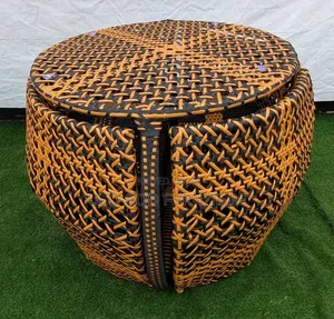 Authentic Round Rattan Dining