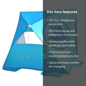 Body Glove Pop-Up Shelter for Beach and Sports 70in X 61in - Blue,