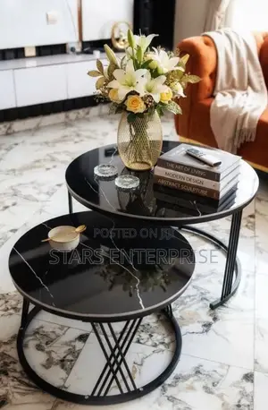 Center Table 2 in One With Marble Top