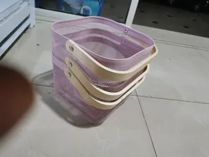 Generic Fruit Basket/Portable Wooden  Handle Metal Basket