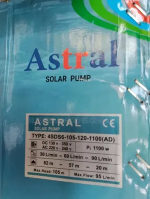 1Hp Astral AC/Dc Hybrid Solar Submersible Pump. 100% Copper Coil