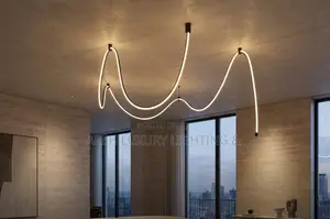 Modern Braided Hose Led Chandelier Living Bedroom Kitchen Pendant