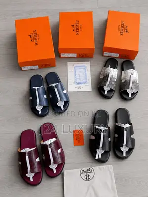 Hermes Leather Slippers
