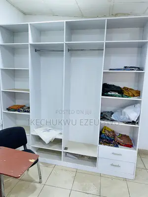 Shelf With Double Hangers and Drawers, 8ft by 8ft Size