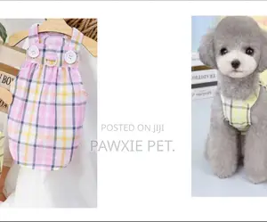 Check Design Pet Sleeveless Cotton Dress With Hook
