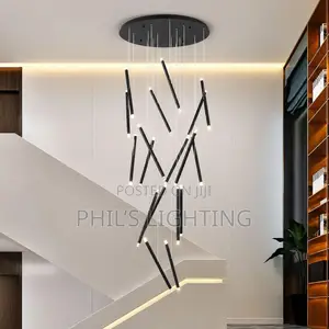 Simple Chandelier Duplex Living Room LED