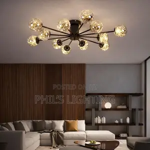 Nordic Style Black Glass Ball Chandelier