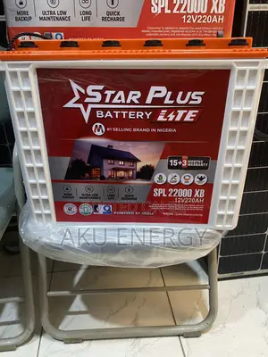 Star Plus Battery Lite 12V 220Ah Tubular Inverter Battery – Brand New