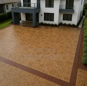 Modern Colored Stamped Concrete Flooring