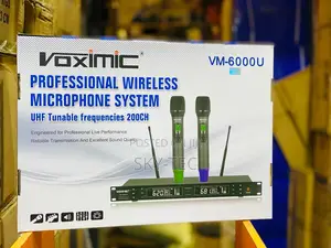 Voximic Double Handle Wireless Microphone Frequency Adjustable Vm6000u